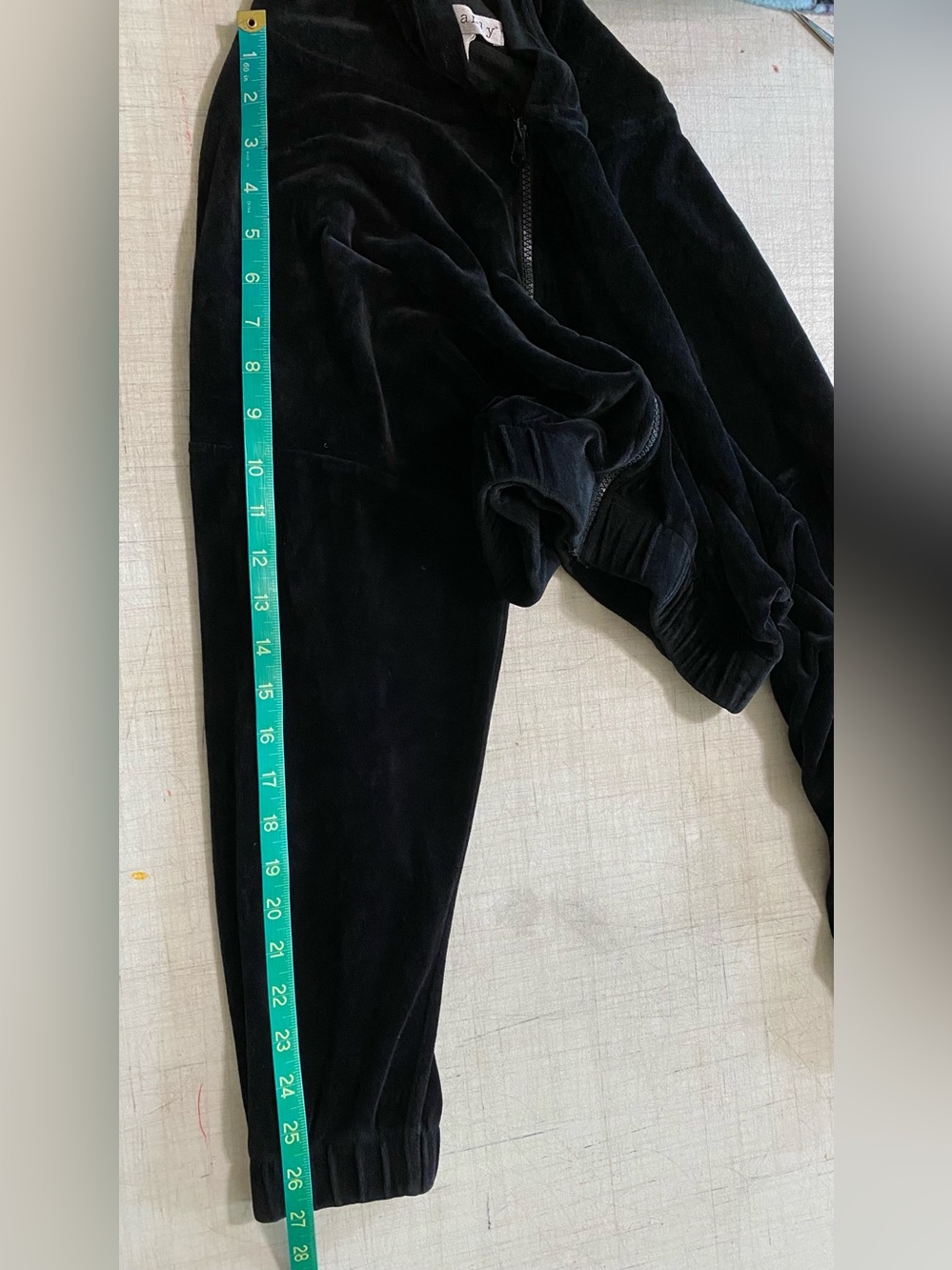 eye candy Black Velour Bomber Hoodie Jacket - Picture 11 of 11
